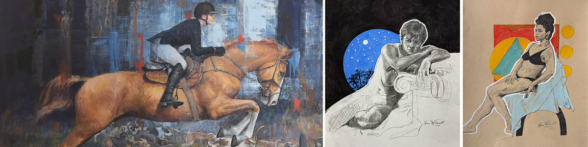 header banner image of figurative artworks by Shane McDonald