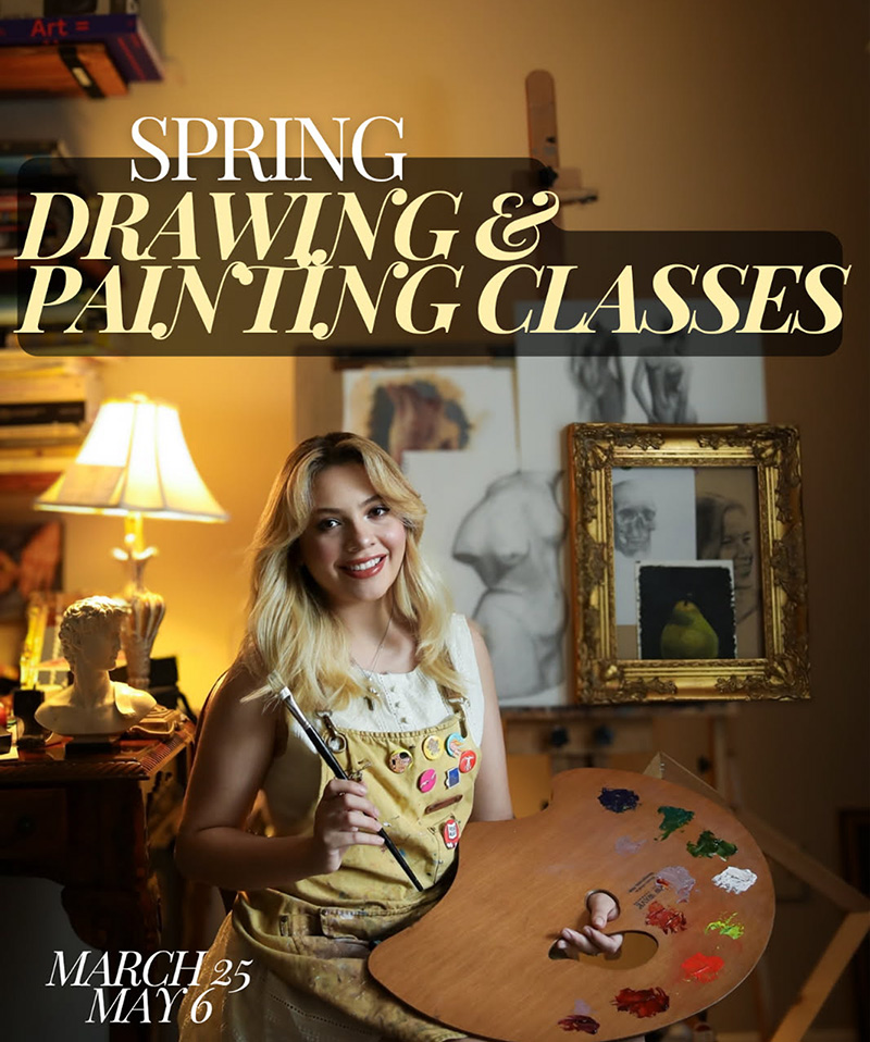 Maria Andrea in her studio