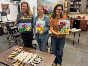 Students of Lisa Duncan show their floral studies from life