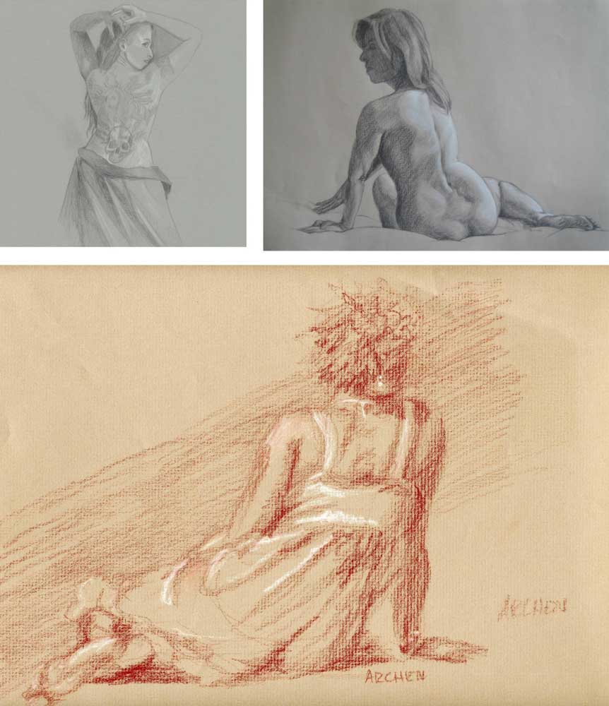 Figure drawings by Lisa Duncan (Archen)