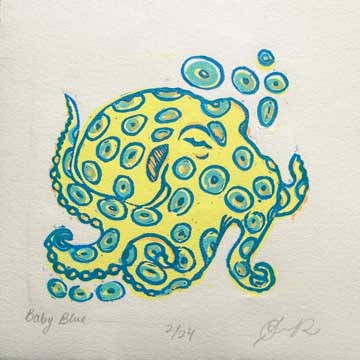 Pochoir print by Olive Roberts