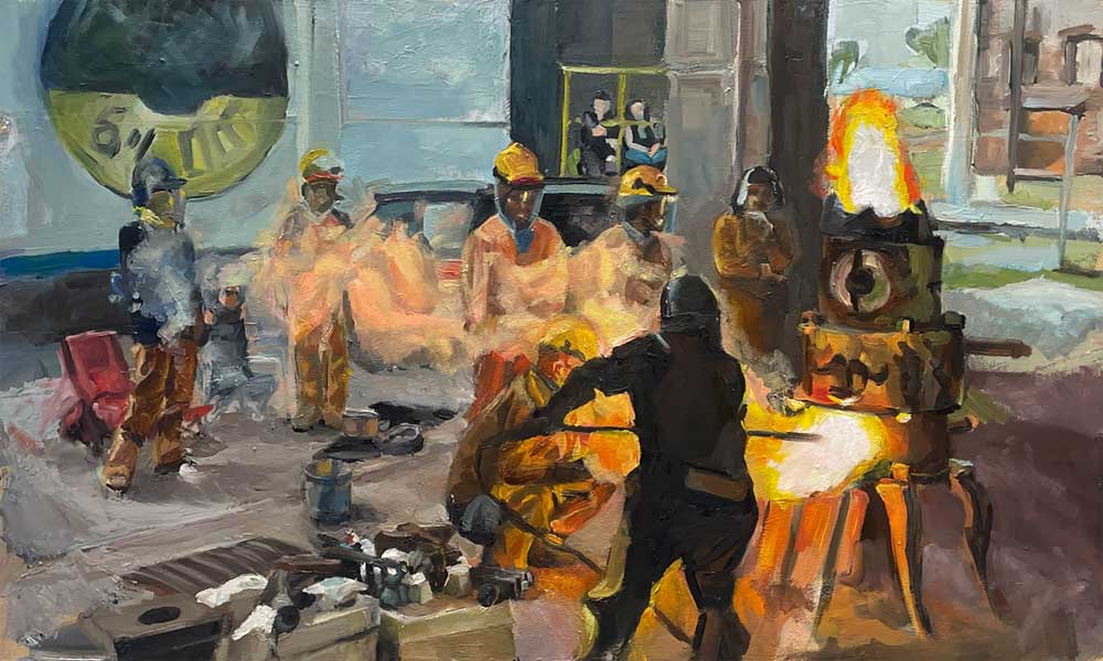Forge painting by Hoyt Stover