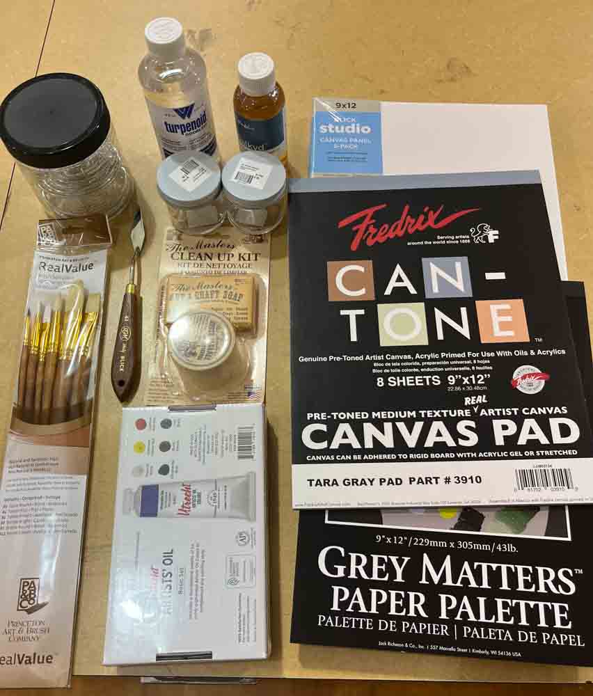 art supplies for oil painting