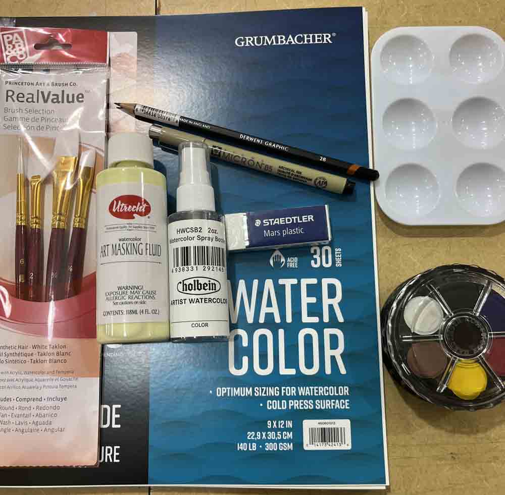 art supplies for watercolor painting
