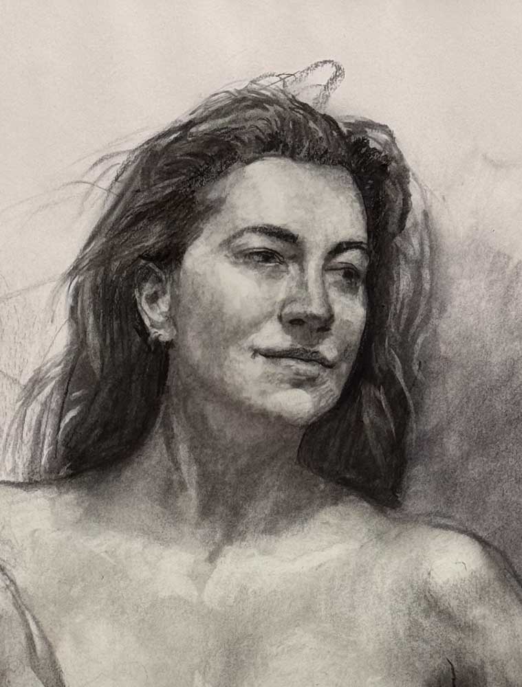 portrait drawing of woman
